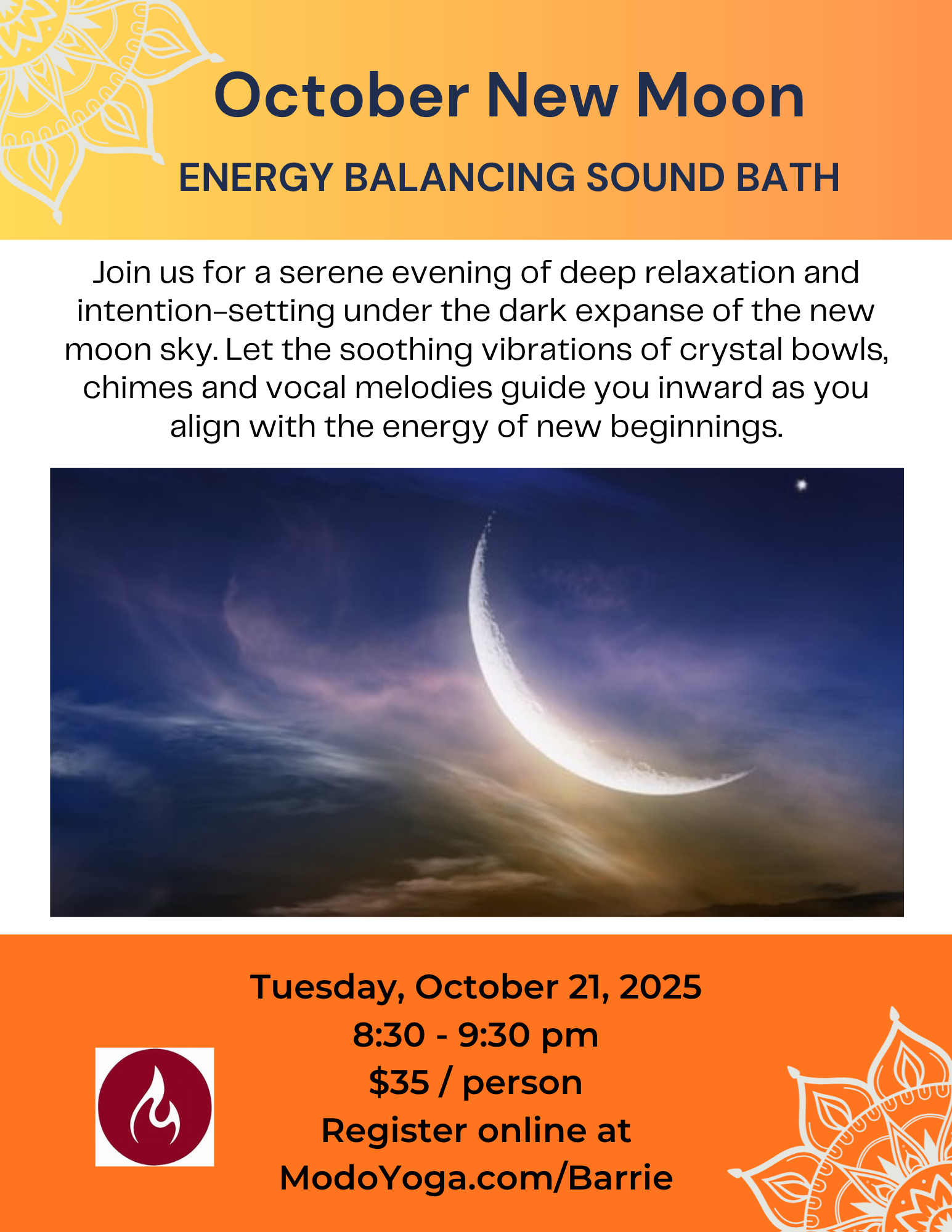 October New Moon Sound Bath