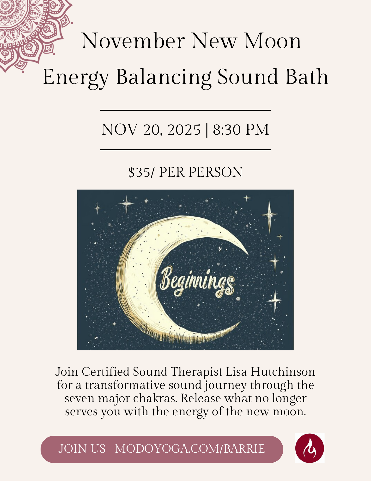 November New Moon Energy Balancing Sound Bath