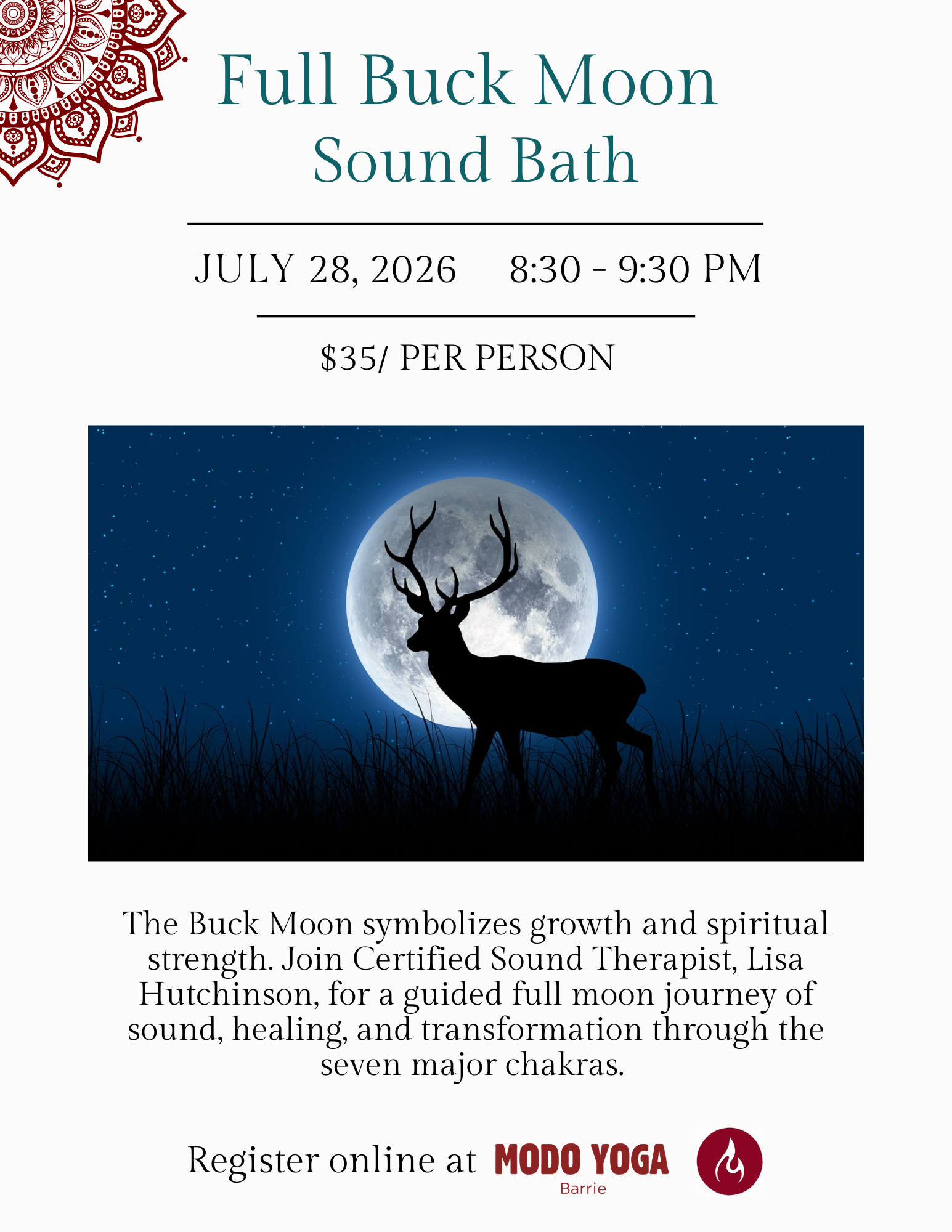 Modo Full Buck Moon Sound Bath